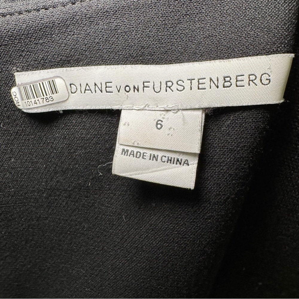 Women’s Diane Von Furstenberg Carrie Classic Black Mini Dress Quiet Luxury - Picture 4 of 7